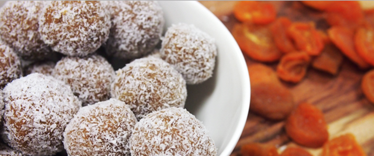 Apricot and Coconut Bliss Balls